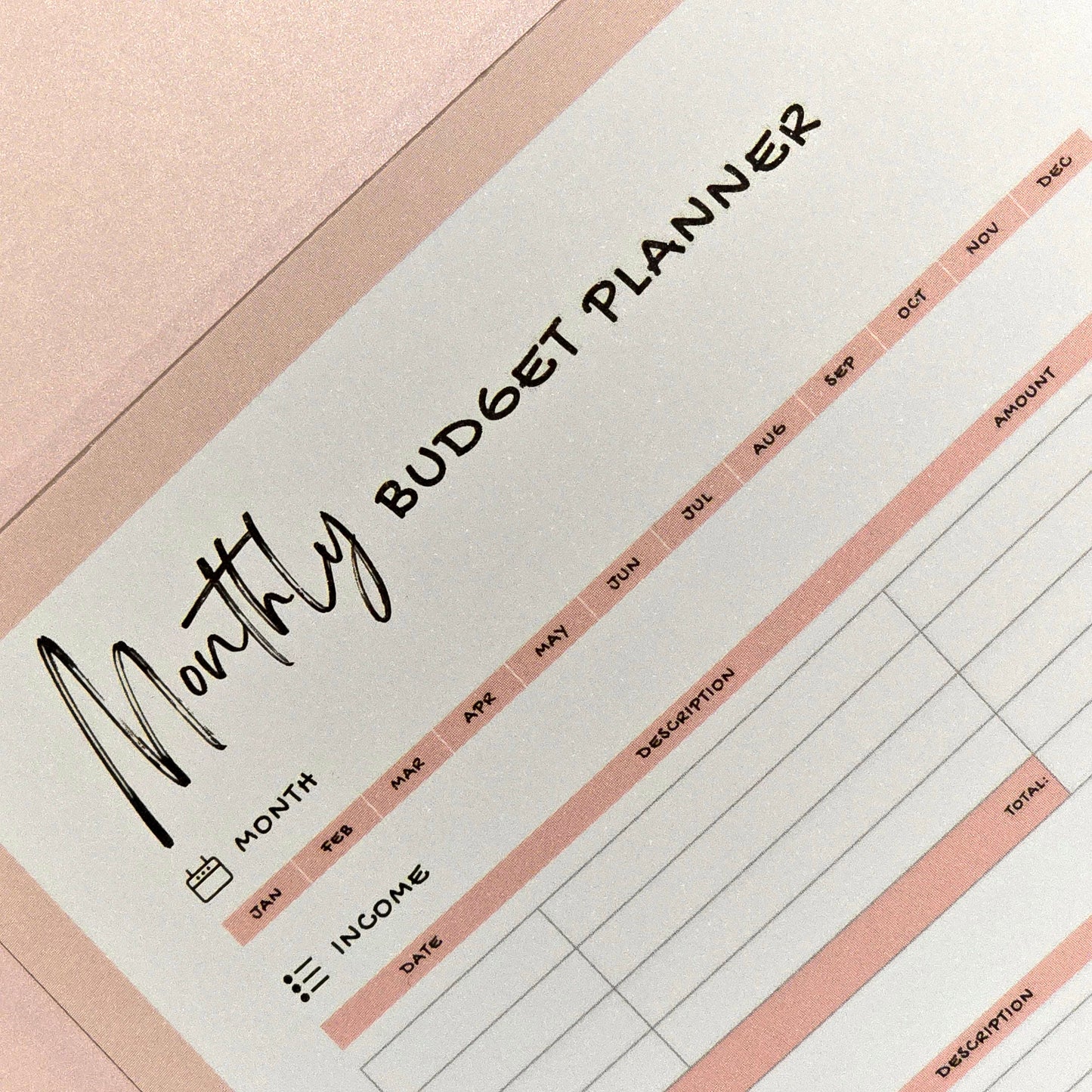 Monthly Budget Planner Notepad – 50 Pages | Seconds Sale – Limited Stock!