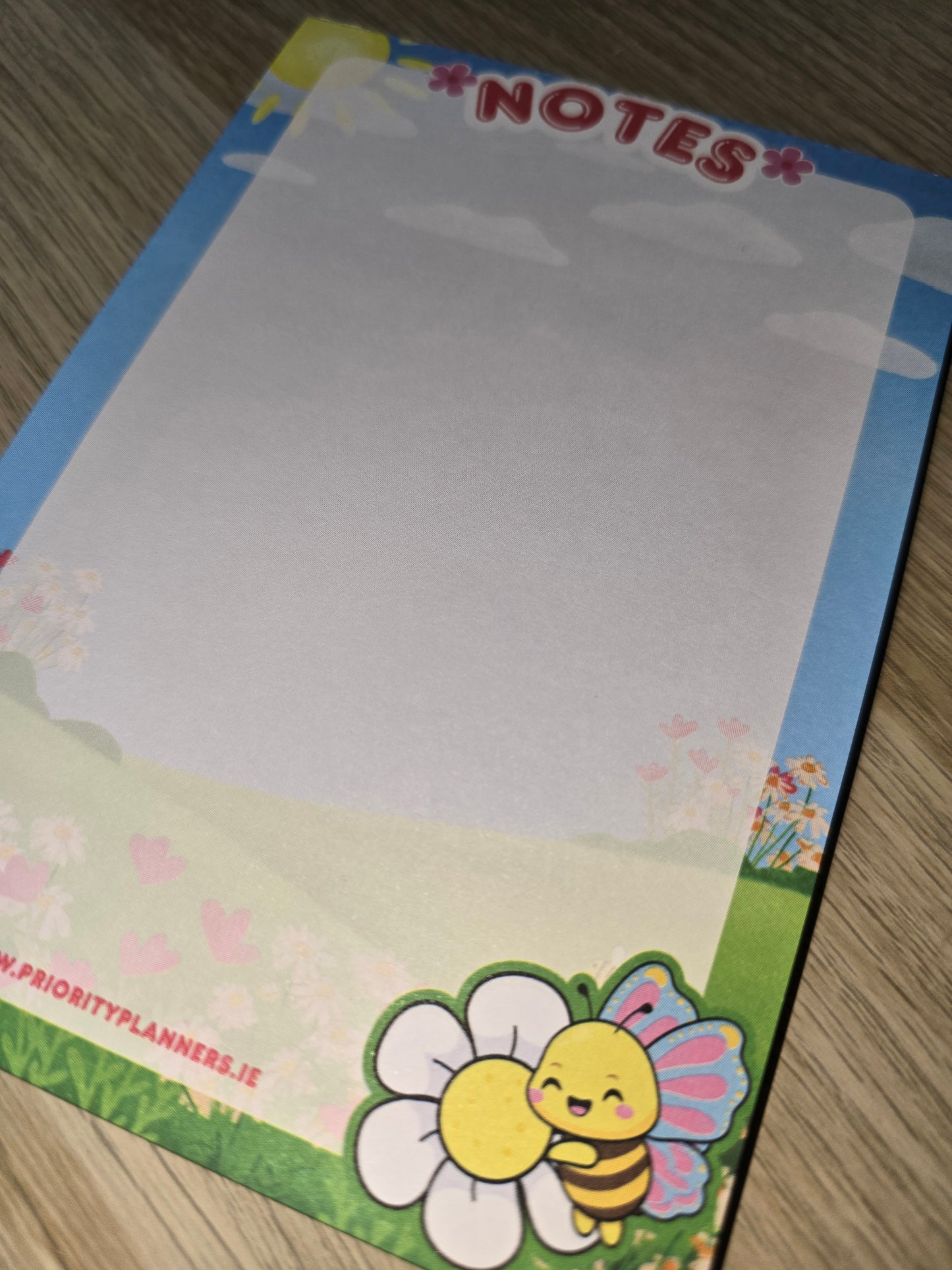 Flutterbee A6 Notes Notepad – Pocket-Sized Meadow Magic | Cute Bee Stationery | Pastel Kawaii Notes Pad