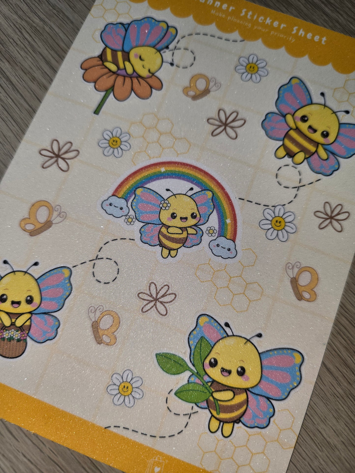 Flutterbee A5 Sticker Sheet