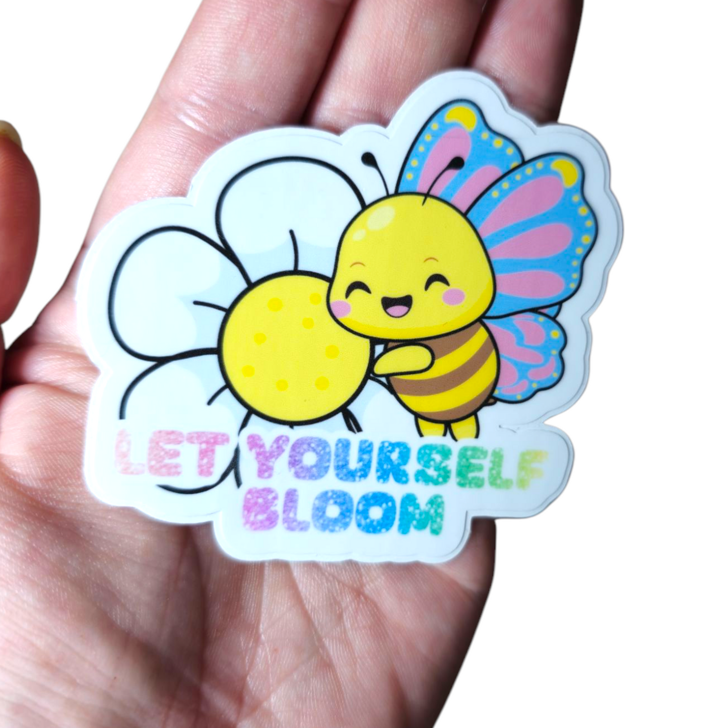 Let yourself bloom sticker