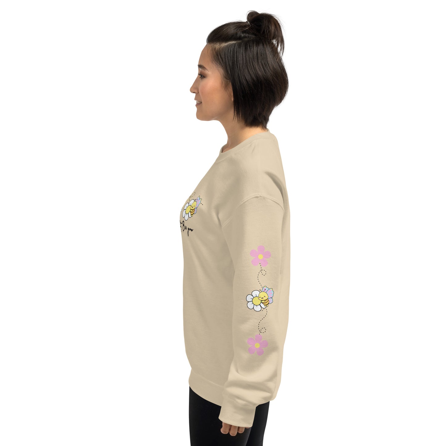 Bee Kind Crewneck Sweatshirt | Positive Vibes & Comfort | Kawaii Aesthetic | Cute Bee Crewneck| Quote Jumper | Spring Comfort | Gift for Her