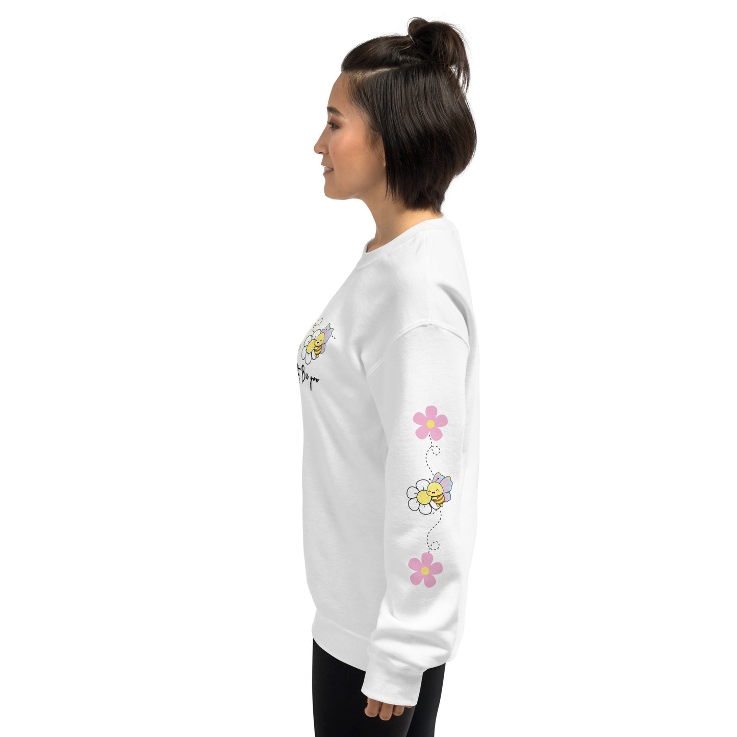 Bee Kind Crewneck Sweatshirt | Positive Vibes & Comfort | Kawaii Aesthetic | Cute Bee Crewneck| Quote Jumper | Spring Comfort | Gift for Her