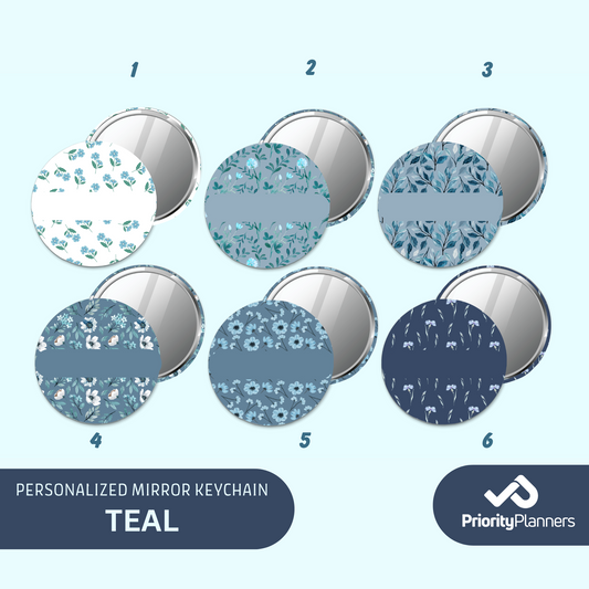 Mirror Keychain - Teal Collection