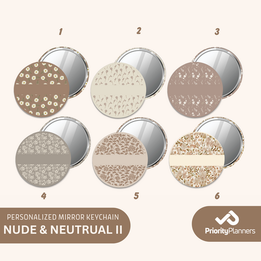 Mirror Keychain - Nude & Neutrual ll Collection