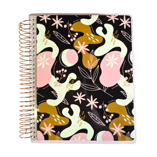 Trio Planner – Undated Daily, Weekly & Monthly Organizer |  6-Month Productivity & Planning Notebook with Vision Boards & Notes | Rose Gold Coil