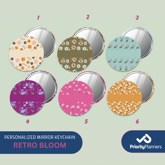 Mirror Keychain- Retro Bloom Collection