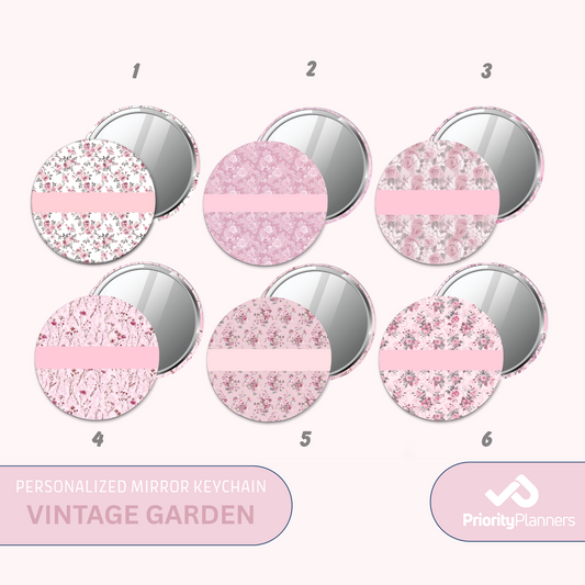 Mirror Keychain - Vintage Garden Collection