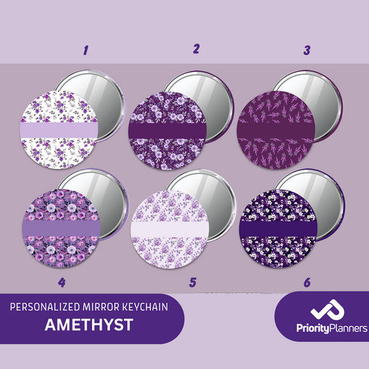 Mirror Keychain - Amethyst Collection
