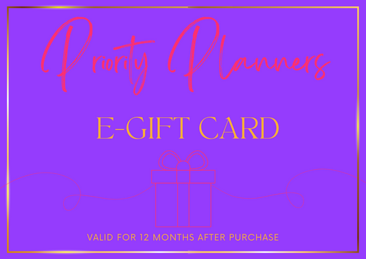 Priority Planners Gift Card – The Perfect Gift for Planner Lovers!