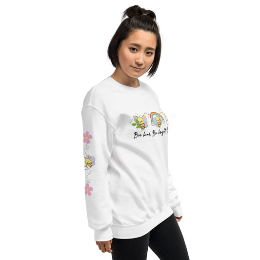 Bee Kind Crewneck Sweatshirt | Positive Vibes & Comfort | Kawaii Aesthetic | Cute Bee Crewneck| Quote Jumper | Spring Comfort | Gift for Her
